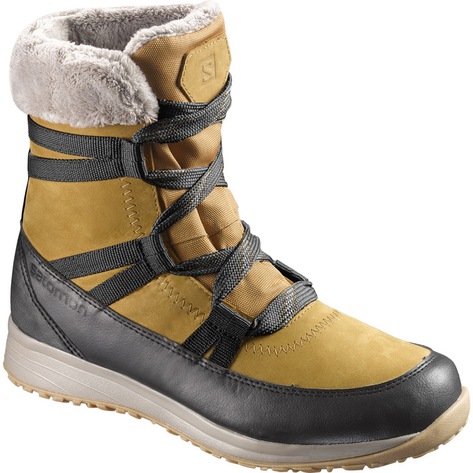 Salomon Israel HEIKA LTR CS WP - Womens Winter Boots - Brown/Black (CJQH-42956)